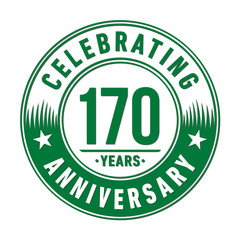 170 years anniversary celebration logo template. Vector and illustration.