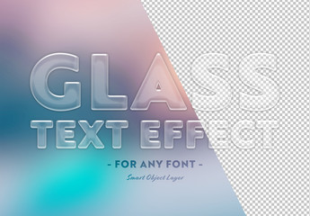 Transparent Glass Text Effect