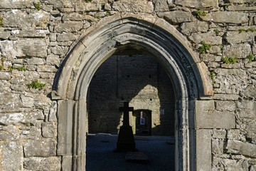 entrance to Corcomroe Abbey, The Burren, County Clare, Ireland