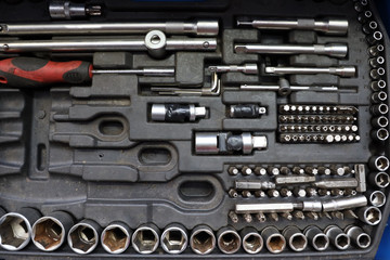 tool box with tools for repairing