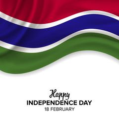 Vector festive illustration of independence day in Gambia celebration on February 18. vector design elements of the national day. holiday graphic icons. National day
