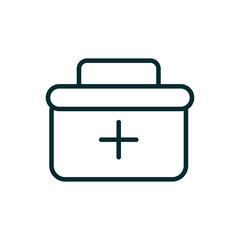 kit first aid equipment medical icon line