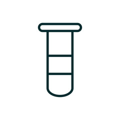 chemistry test tube equipment medical icon line