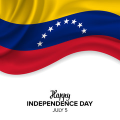 Vector festive illustration of independence day in Venezuela celebration on July 5. vector design elements of the national day. holiday graphic icons. National day