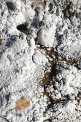 Close up of rock salt in Salt Mountains Reserve in Transylvania, Romania. 
