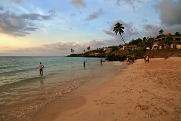 View of the beach in Moroni city. The capital of Grand Comoros / Ngazidja / island. Union of the...