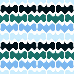 Seamless pattern in monochrome color with geometric elements on a white background.