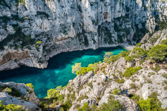 View of Calanque d'En-Vau, Cassis, Provence-Alpes-C&Ugrave;te d'Azur, France