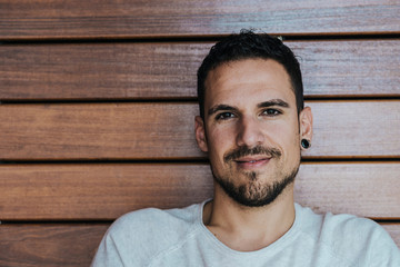 Closeup portrait of a handsome happy man