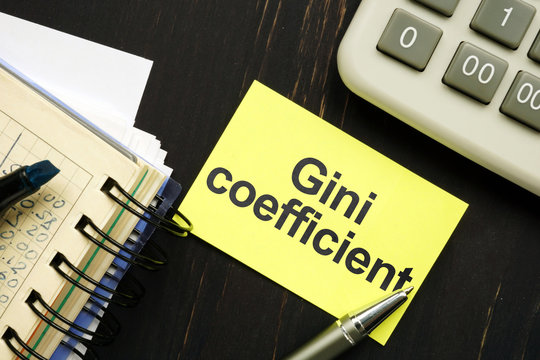 Conceptual photo showing printed text Gini coefficient