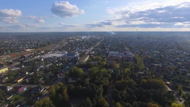 Borisov, Belarus, May. Aerial shot in the city of Borisov, Republic of Belarus