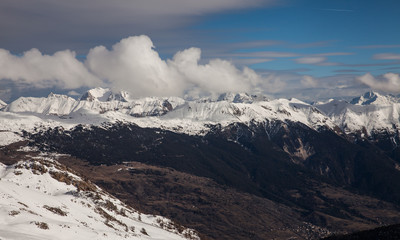 Mountain landscape in Serre Chevalier, French Alps