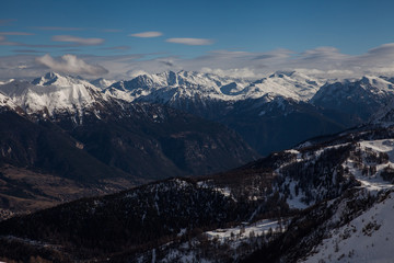 Mountain landscape in Serre Chevalier, French Alps