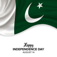 Vector festive illustration of independence day in Pakistan celebration on August 14. vector design elements of the national day. holiday graphic icons. National day