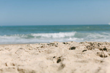 Fototapeta na wymiar blurred background, sea and beach