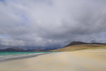 Fototapeta na wymiar Luskentyre beach on the Isle of Harris in Scotland