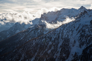 Mountain landscape in Serre Chevalier, French Alps