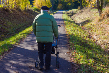 senior man with rollator