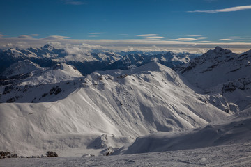 Mountain landscape in Serre Chevalier, French Alps