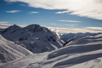 Obraz premium Mountain landscape in Serre Chevalier, French Alps