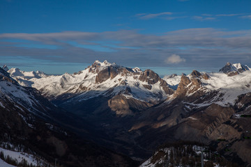 Fototapeta premium Mountain landscape in Serre Chevalier, French Alps