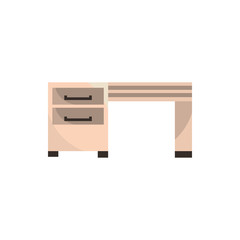 desk drawers furniture office work business equipment icon