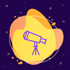 Telescope icon - Vector. Spage concept illustration.abstract vector background