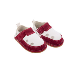 baby shoes on perfect white background