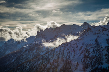 Mountain landscape in Serre Chevalier, French Alps