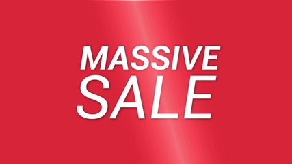 Massive Sale Motion graphic on a red background