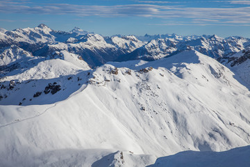 Mountain landscape in Serre Chevalier, French Alps