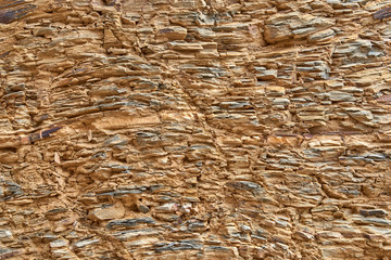 Portugal. Algarve. Limestone rock texture