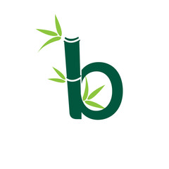 Fototapeta na wymiar Bamboo B Letter logo design template vector