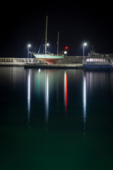 Long exposure photography of the fishing port in Sarafovo, near Burgas