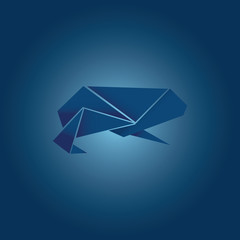 Fototapeta premium Illustration of modern flat design with origami frog,