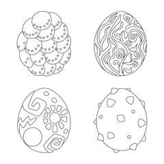 Vector design of dinosaur and magic symbol. Collection of dinosaur and fantasy vector icon for stock.