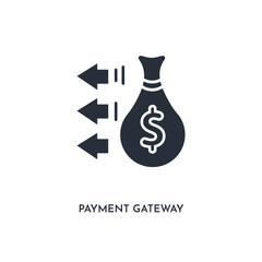 payment gateway icon. simple element illustration. isolated trendy filled payment gateway icon on white background. can be used for web, mobile, ui.