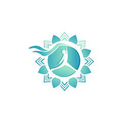 Wellness center logo design concept. Spa and massage symbol template.