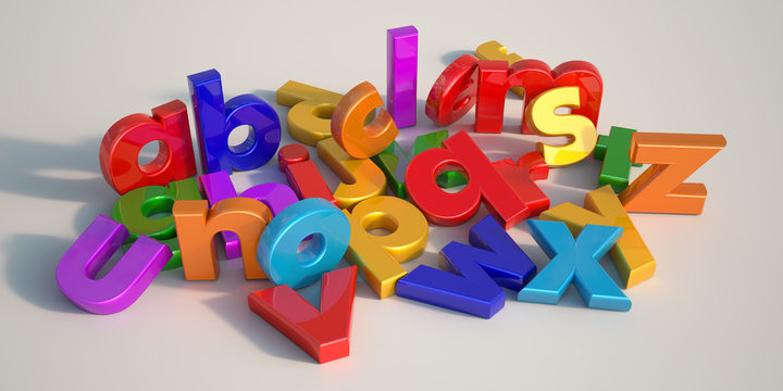 Multicolored alphabet