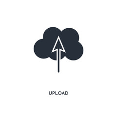 upload icon. simple element illustration. isolated trendy filled upload icon on white background. can be used for web, mobile, ui.