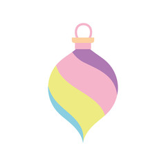 merry christmas celebration colored ball decoration