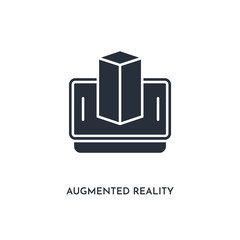 augmented reality icon. simple element illustration. isolated trendy filled augmented reality icon on white background. can be used for web, mobile, ui.