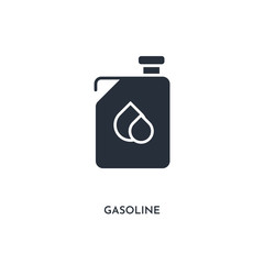 gasoline icon. simple element illustration. isolated trendy filled gasoline icon on white background. can be used for web, mobile, ui.