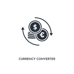 currency converter icon. simple element illustration. isolated trendy filled currency converter icon on white background. can be used for web, mobile, ui.