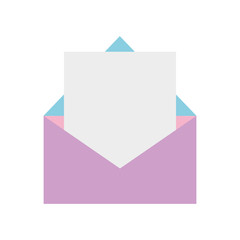 open envelope letter message courier