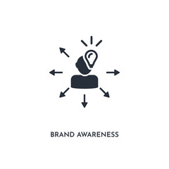Fototapeta premium brand awareness icon. simple element illustration. isolated trendy filled brand awareness icon on white background. can be used for web, mobile, ui.
