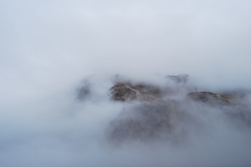 clouds on the mountains