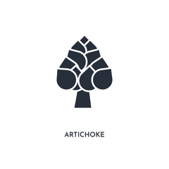 artichoke icon. simple element illustration. isolated trendy filled artichoke icon on white background. can be used for web, mobile, ui.