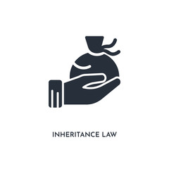 inheritance law icon. simple element illustration. isolated trendy filled inheritance law icon on white background. can be used for web, mobile, ui.