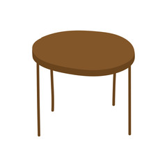 brown round table furniture icon